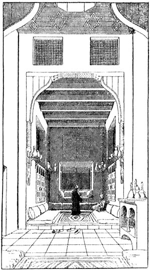 INTERIOR OF A MUḤAMMADAN HOUSE IN CAIRO. (Lane.)