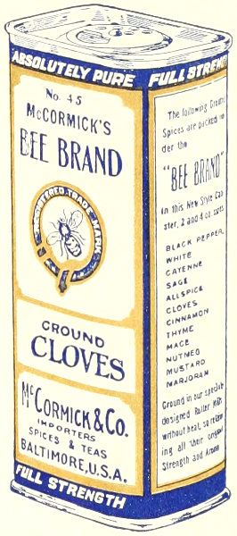 McCormick’s Bee Brand Ground Cloves