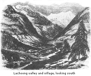 Lachoong valley and village, looking south