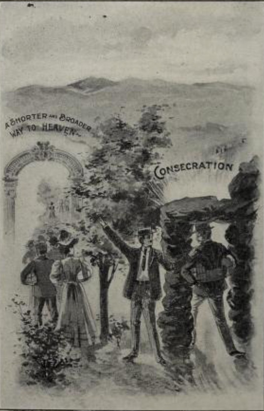 Mr. Elder, unable to push through the narrow pass of Consecration, was compelled to take the “Shorter and Broader Way to Heaven.”