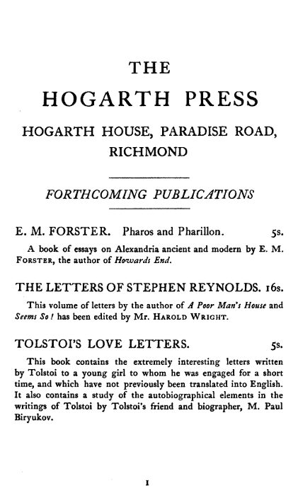 THe Hogarth Press