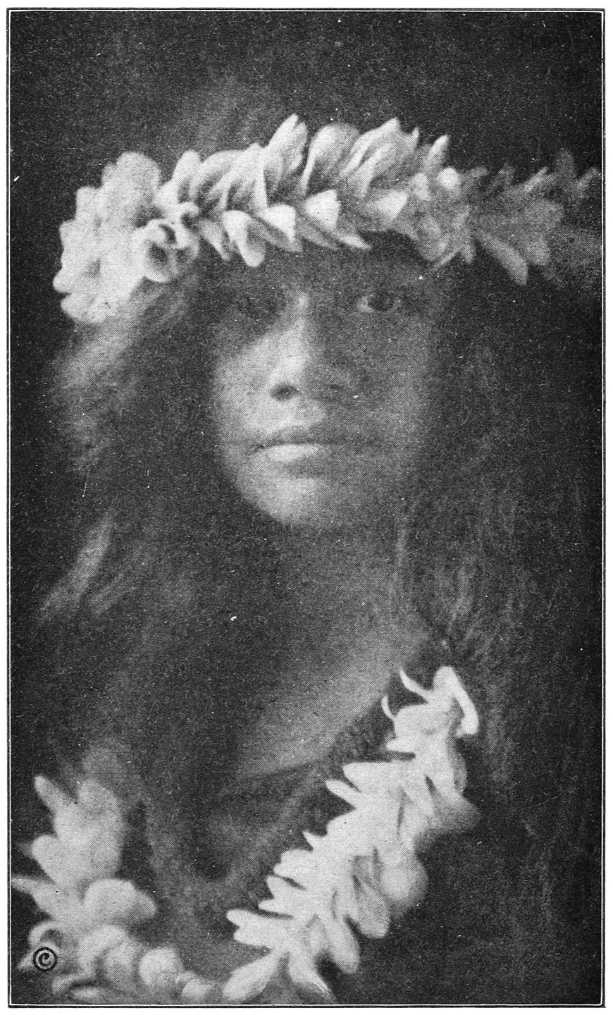 DECKED WITH LEIS OF PLUMERIA