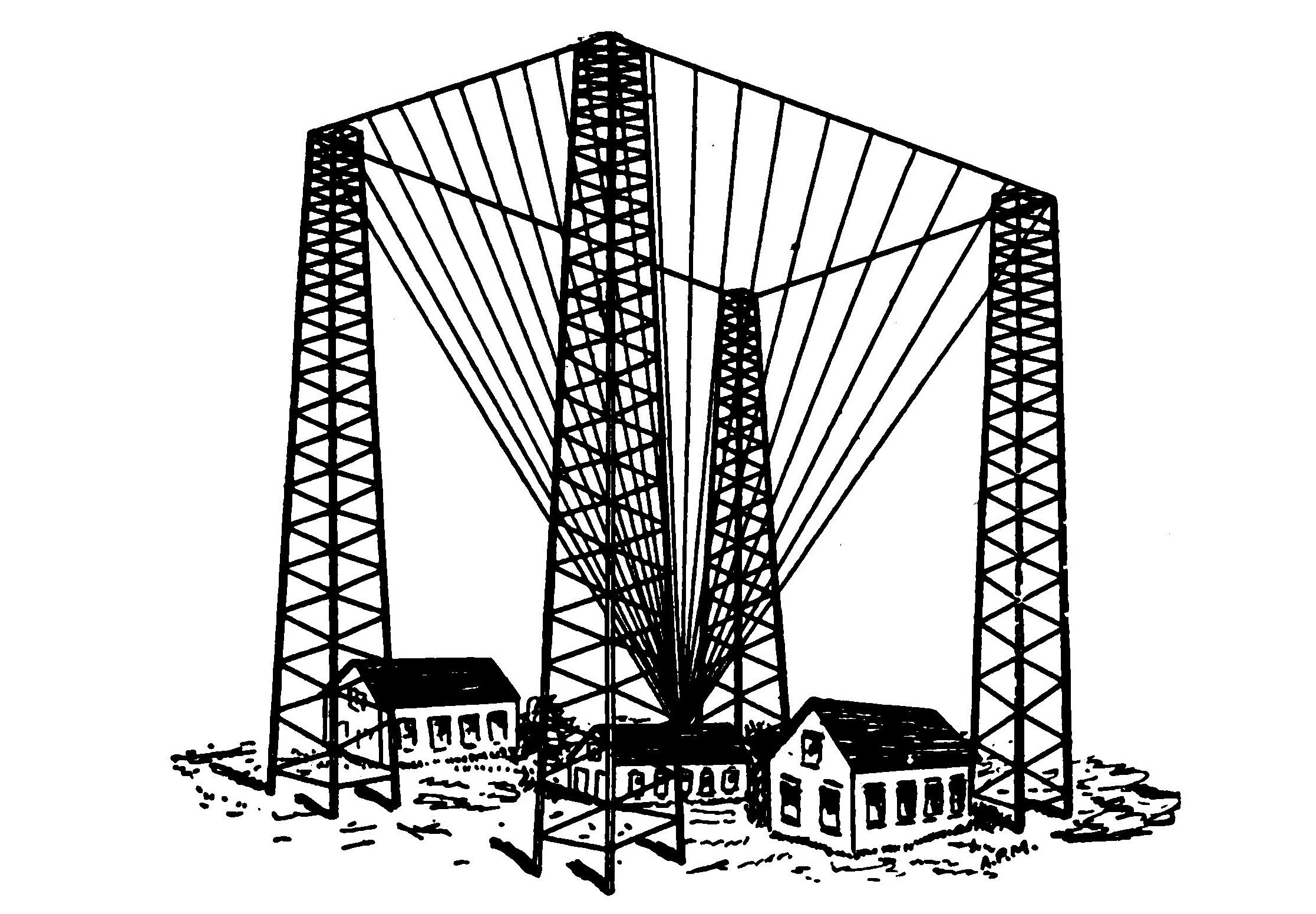 FIG. 16.—A diagram showing pyramid aerial.