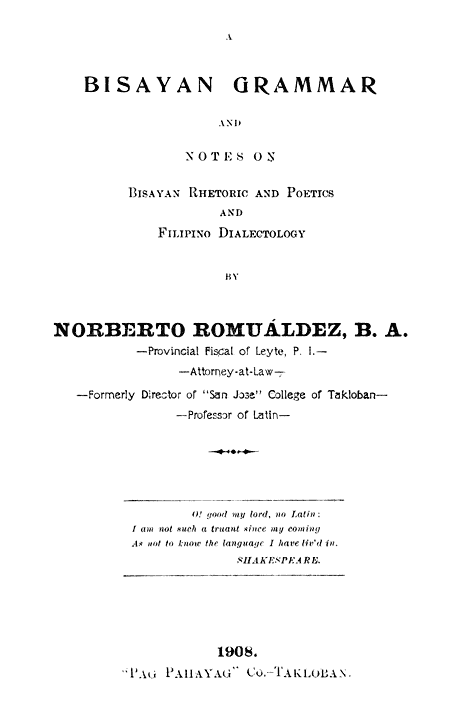 Original Title Page.