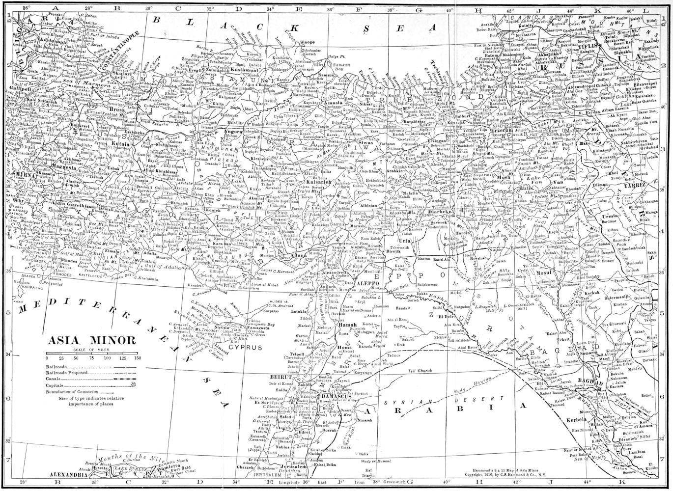 Map of Asia Minor