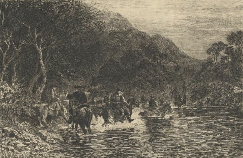 Escape of Rob Roy at the Ford 