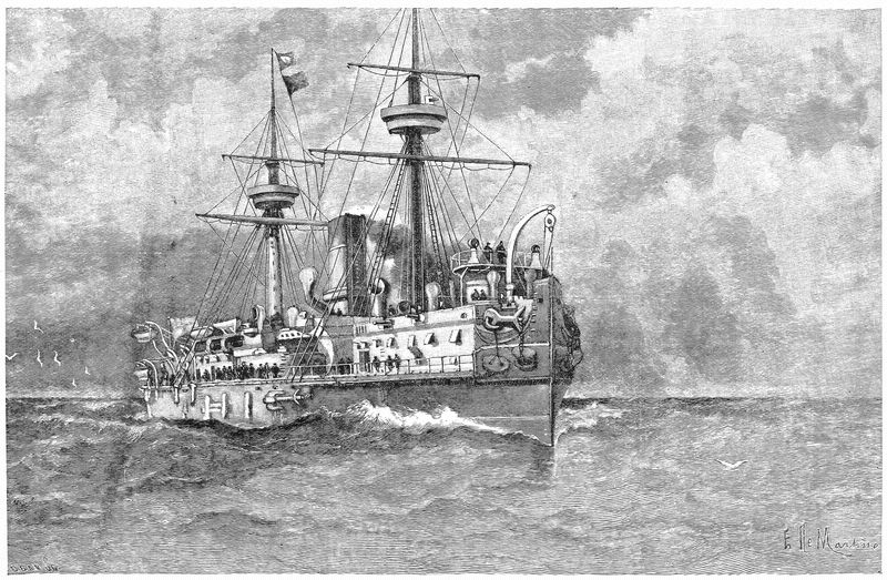 War-ship at sea