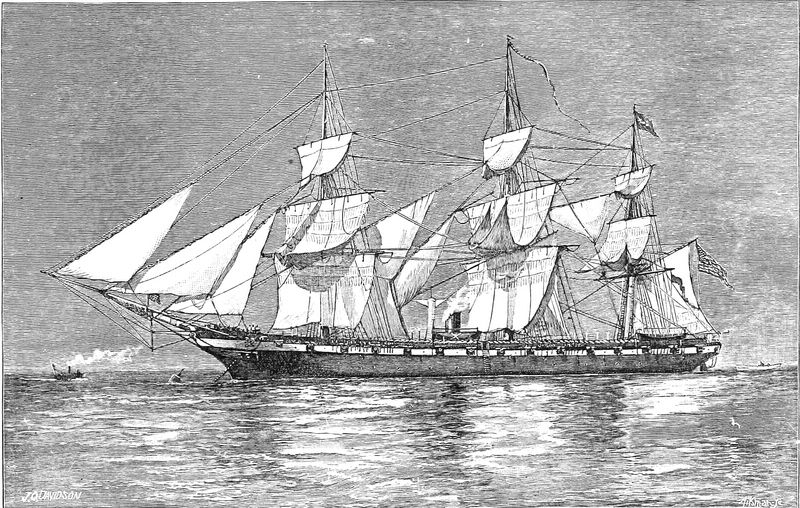 War-ship at sea