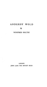 Anderby Wold, Winifred Holtby