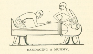 BANDAGING A MUMMY.