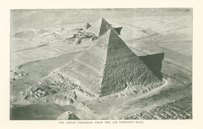 THE GREAT PYRAMID FROM THE AIR (PRESENT DAY).