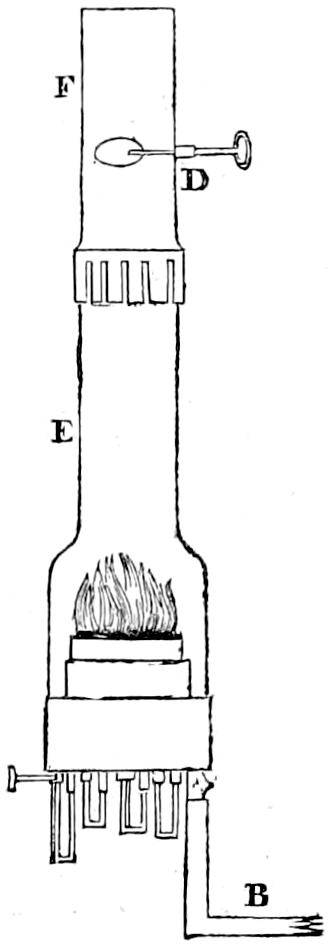 Burner with chimney and damper