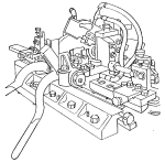 Figure 45.--Welding Head of a Water-Cooled Welder