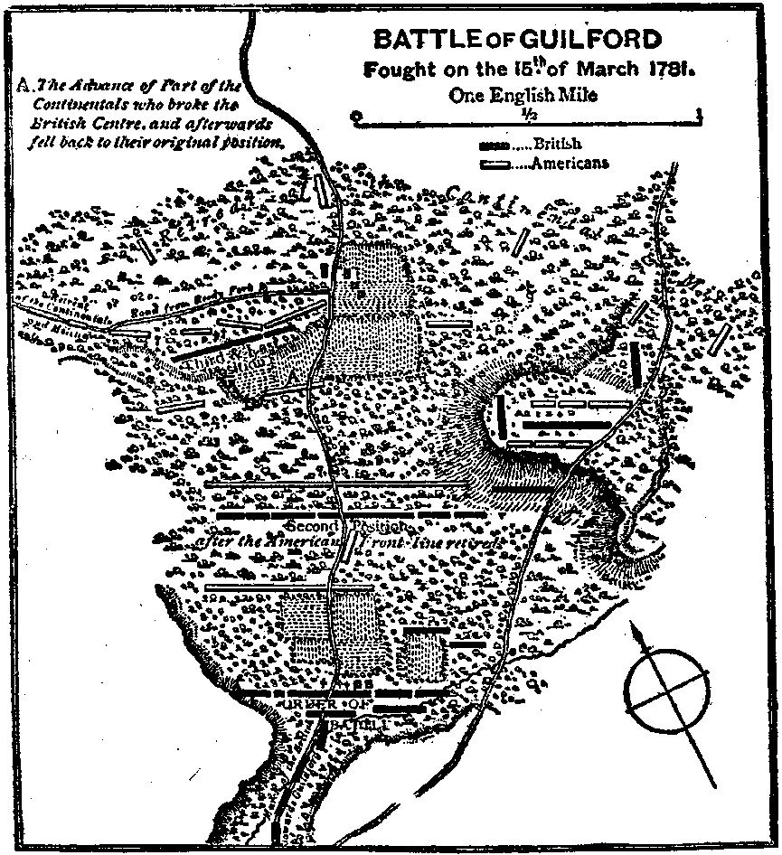 Battle of Guilford Fought on the 15th of March 1781.