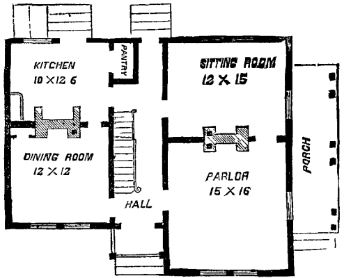 A MANSARD ROOF DWELLING. First Floor.