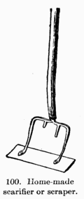 [Illustration: 100. Home-made scarifier or scraper.]