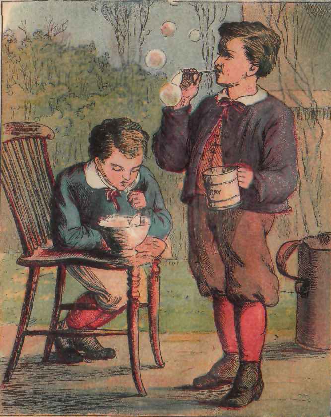 Blowing Bubbles.
