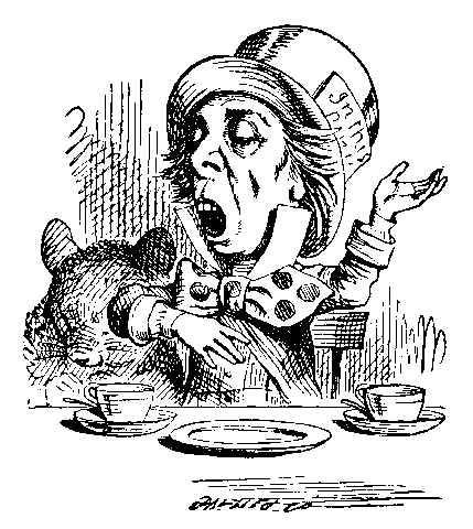 Hatter engaging in rhetoric