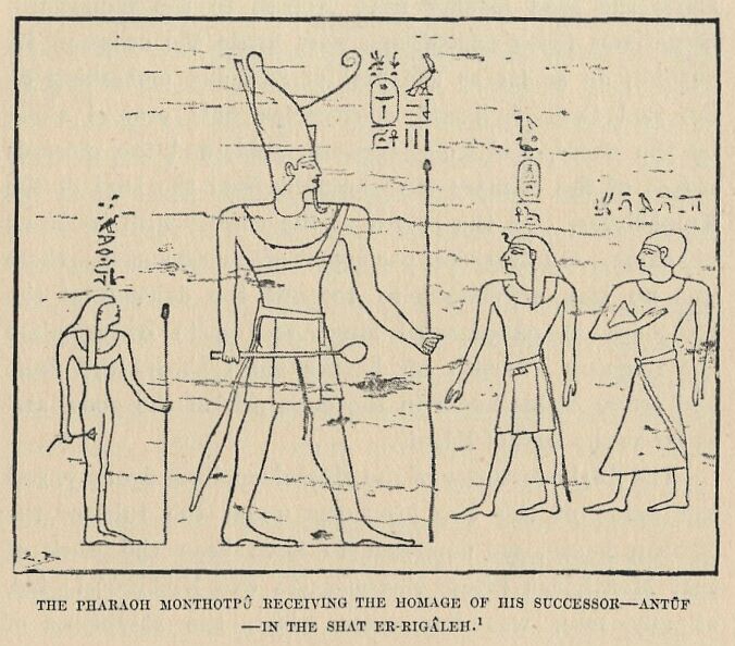 318.jpg the Pharaoh Monthotpu Receiving The Homage of His Successor--antue--in the Shat Er-rigeleh. 