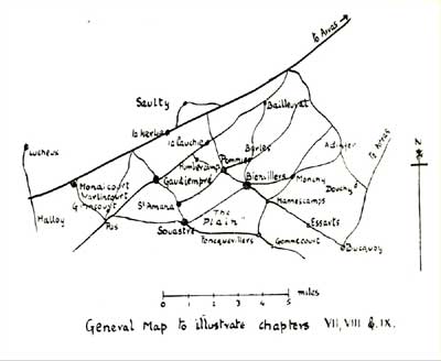 General map to illustrate chapters VII, VIII and IX.