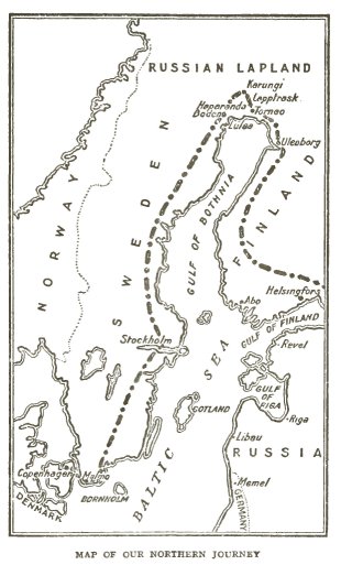 MAP OF OUR NORTHERN JOURNEY