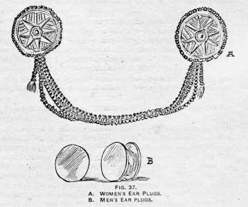 FIG. 37. A. WOMEN'S EAR PLUGS. B.
MEN'S EAR PLUGS.