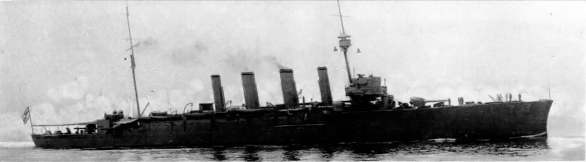 THE BOTTLING-UP OF THE "KNIGSBERG": H.M.A.S. "SYDNEY" AND H.M.S. "CHATHAM."