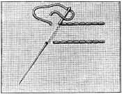 FIG. 175. CROSSED BACK-STITCH.
RIGHT SIDE.