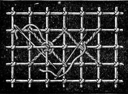 FIG. 652.
LAYING THE THREADS FOR A WHEEL
AND BEGINNING OF THE WHEEL.