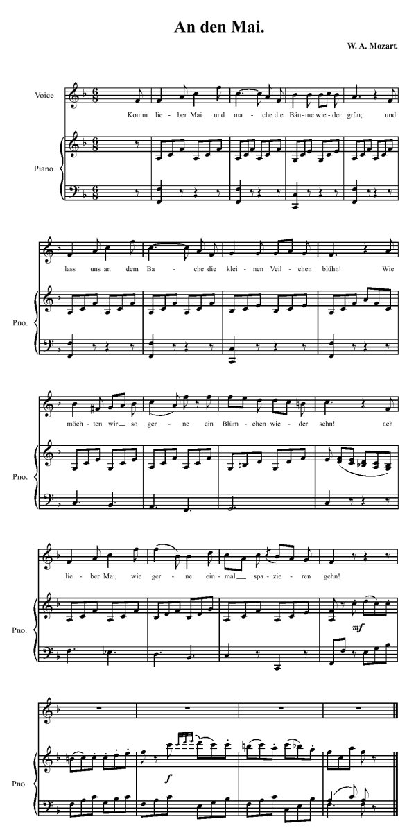 Musik: An den Mai