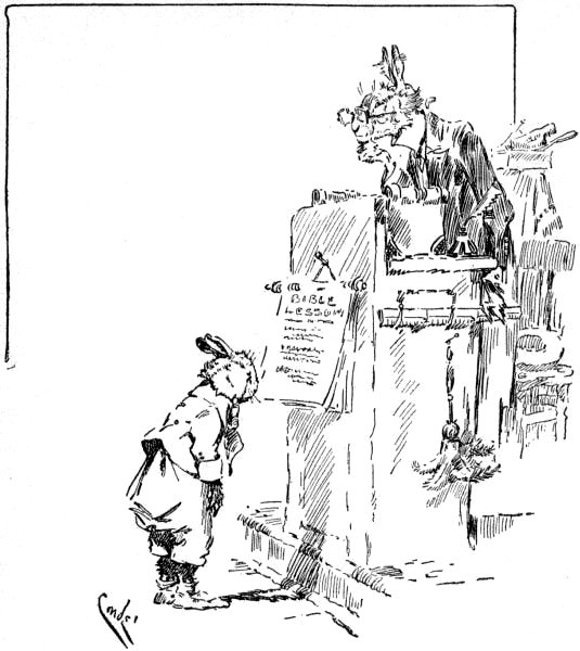MR. RABBIT SAID HE COULD HARDLY GET TO HICKORY WHACK'S
DESK
