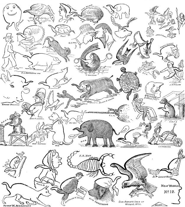 ANSWERS TO WIGGLE No. 11, OUR ARTIST'S IDEA, AND NEW
WIGGLE No. 12.