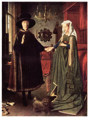 PLATE XXI.—JAN VAN EYCK

JAN ARNOLFINI AND HIS WIFE

National Gallery, London