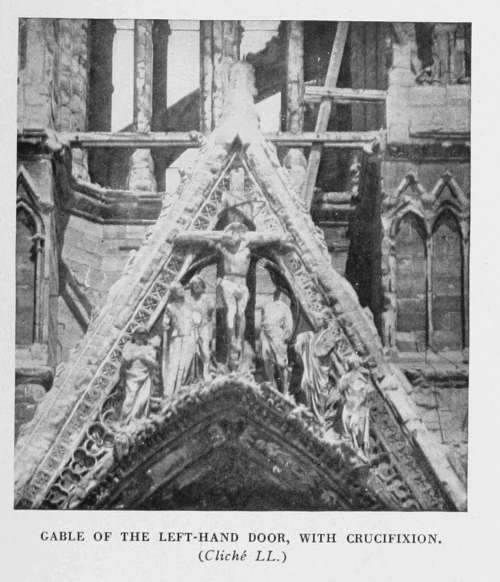 GABLE OF THE LEFT-HAND DOOR, WITH CRUCIFIXION
(Clich LL.)