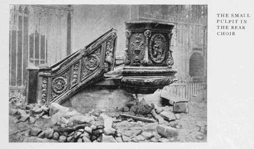 THE SMALL
PULPIT IN
THE REAR
CHOIR