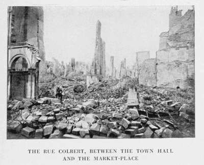 THE RUE COLBERT, BETWEEN THE TOWN HALL
AND THE MARKET-PLACE