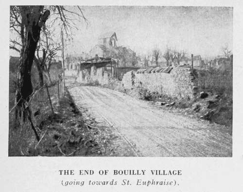 THE END OF BOUILLY VILLAGE
(going towards St. Euphraise).