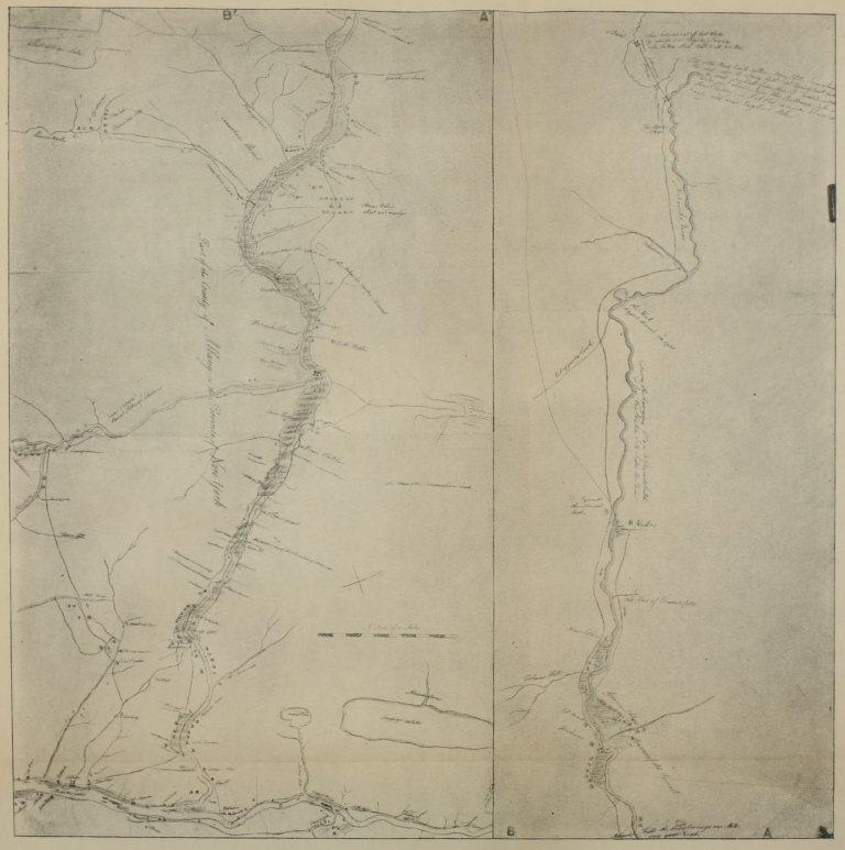 Map of the Route between Albany and Oswego