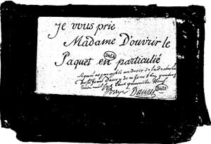 Fig. 9.—Fac-simil du couvercle de la bote envoye par Latude  Mme de Pompadour