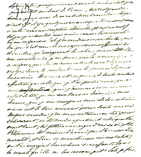 Lettre de la duchesse de Praslin