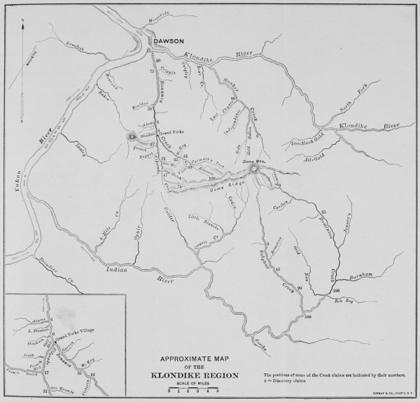 APPROXIMATE MAP OF THE KLONDIKE REGION