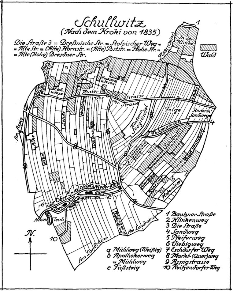 Schullwitz
(Nach dem Kroki von 1835)