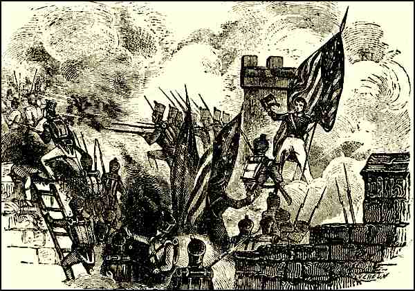 Illustration: STORMING OF CHAPULTEPEC.